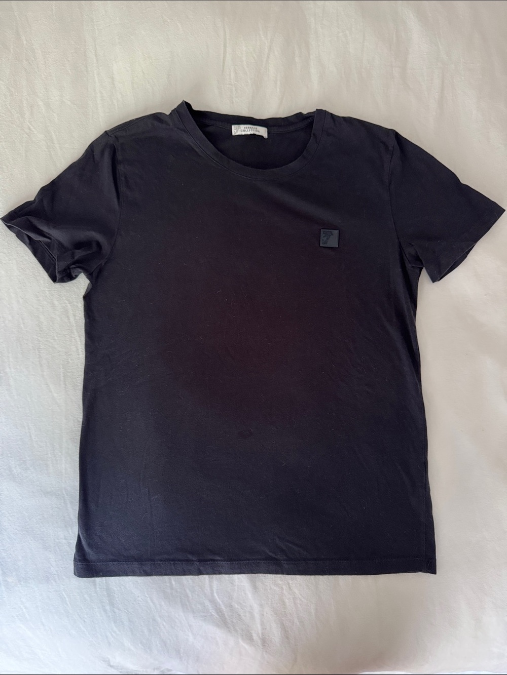Gianni Versace Men's Black 100% Cotton Crew Neck T-Shirt